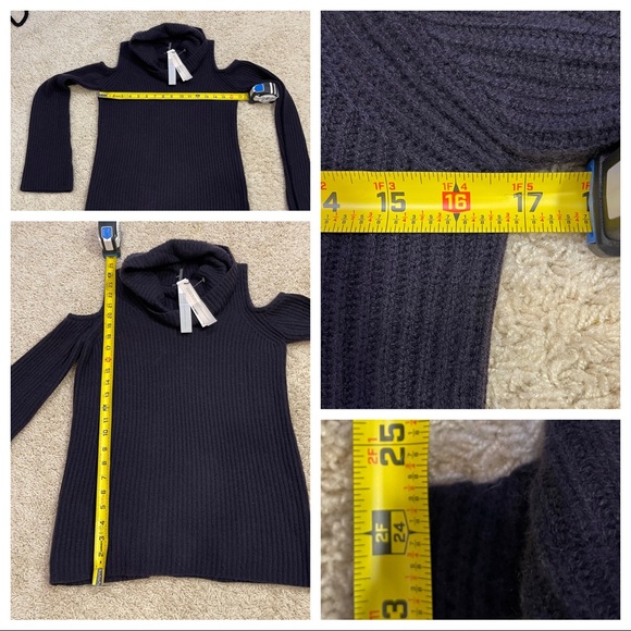 Tahari cashmere Torrence Cold Shoulder Sweater - Picture 4 of 7